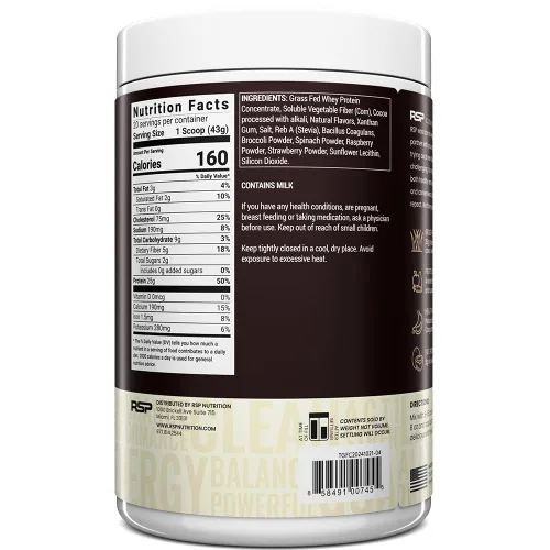 Miniatura 7 de TrueFit Polvo de Proteína Saludable para el Intestino, Batido de Reemplazo de Comida de Suero de Leche de Ganado Alimentado con Pasto