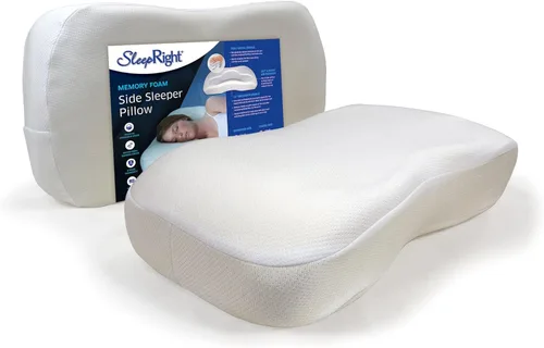 Miniatura 9 de Splintek SleepRight - Almohada de espuma viscoelástica SleepRight para dormir, la mejor almohada para dormir de lado, tamaño estándar de 24 x 5