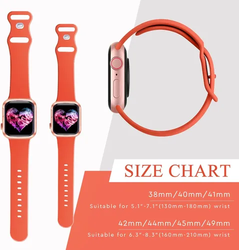 Miniatura 4 de Paquete de 15 correas compatibles con Apple Watch de 38 mm, 40 mm, 41 mm, 42 mm, 44 mm, 45 mm, 46 mm, 49 mm, unisex, correa deportiva de silicona
