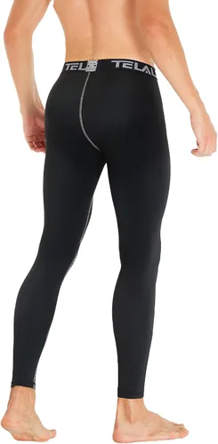 Miniatura 4 de TELALEO Paquete de 6, 5 o 4 pantalones de compresión para hombre, mallas deportivas, de rendimiento atlético, capa base, entrenamiento, correr