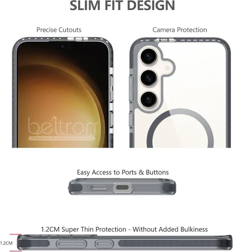 Miniatura 7 de BELTRON Funda para cinturón para Samsung Galaxy S25 Ultra, funda protectora delgada transparente y funda de clip giratorio para cinturón, compatible