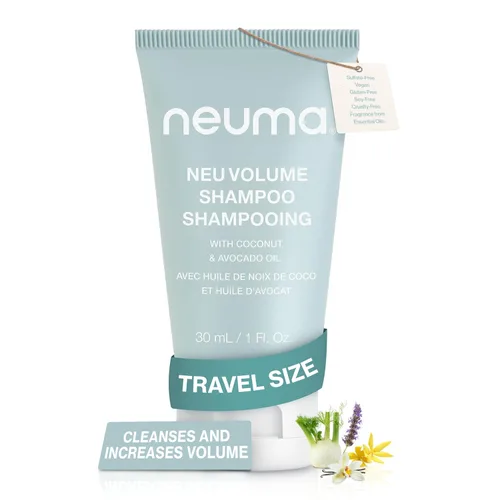 Neuma Neu Volume Shampoo 1 Fl. Oz Hinojo, Ylang Ylang, Pachulí y Vainilla, Tamaño Viaje Champú Sin Sulfato