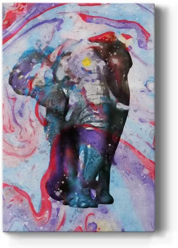Miniatura 16 de Renditions Gallery Watercolor Elephant Gallery Wrapped Canvas Wall Art, 12x18, Black/White
