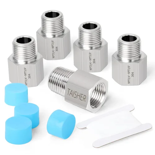 Miniatura 19 de TAISHER 2 piezas de forja de tubería de acero inoxidable 304, adaptador reductor, tubo macho de 1/2 pulgada x tubo hembra de 1 pulgada