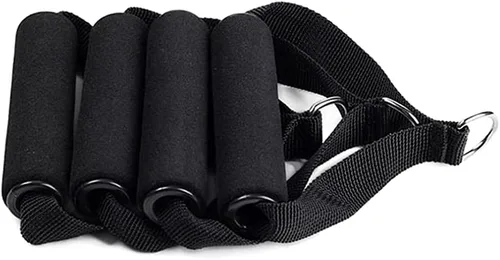 Miniatura 7 de Juego de 4 bandas de resistencia para ejercicio, bandas de entrenamiento con asas, bandas de resistencia para entrenamiento en casa, para hombres