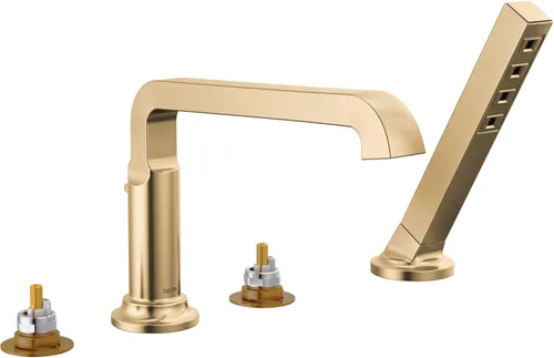 Miniatura 8 de Delta Tetra - Grifo de bañera romana con ducha de mano, grifo de bañera de níquel cepillado, acero inoxidable T4789-SS-PR-LHP