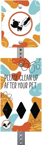 Miniatura 27 de ZERO WASTE USA NUEVA 2026 DISPENSE-ART™ Estación de basura para perros de aluminio con impresión UV de 7 pies - Sin bote de basura - 25% más
