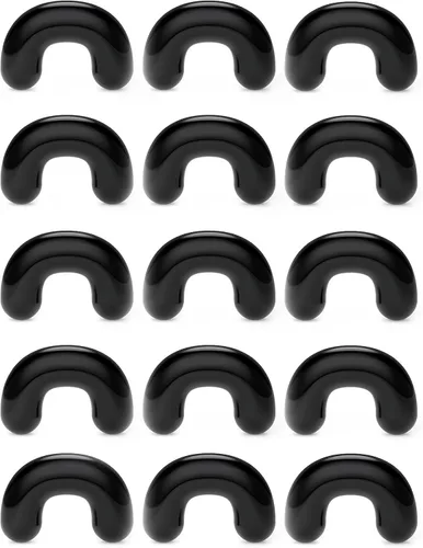 Cisyozi 16G 14G 12G 10G 8G 6G 4G 2G Kit de Estiramiento de Retenedor de Tabique de Plástico Hipoalergénico Anillos de Tabique en Forma de U Pincher