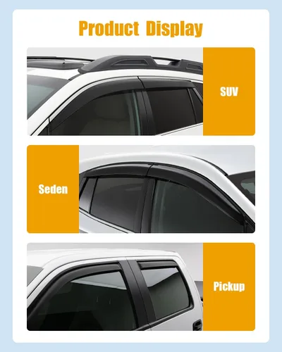 Miniatura 2 de ROADFAR Se adapta a 2001-2007 para TOYOTA Highlander Viseras de ventana de montaje exterior Deflector protector de lluvia Juego de 4 piezas