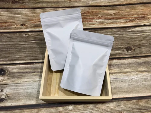 Miniatura 6 de Paquete de 100 bolsas de pie de Mylar blanco mate, 3.35 x 5.1 pulgadas, a prueba de olores, bolsa resellable con cremallera, bolsas de muestra