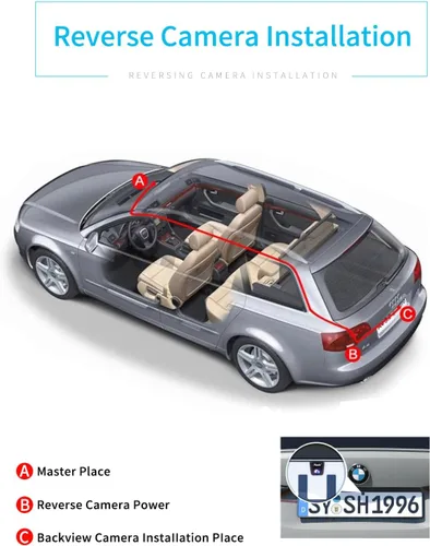 Miniatura 4 de Cámara de visión nocturna impermeable IP68 de 170 grados de visión trasera para coche, cámara de marcha atrás, color universal, CMOS, chip de imagen