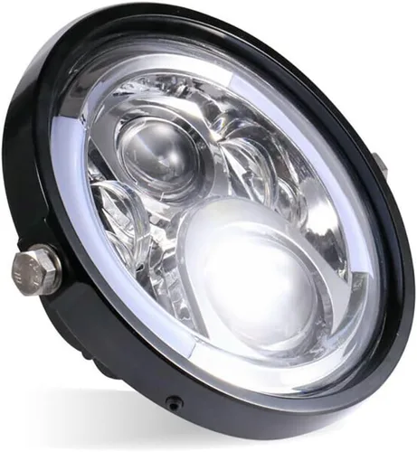 Miniatura 6 de Dreamseek Soporte de anillo de montaje de faros delanteros redondos de 5.75 pulgadas para Harley Sportster XL883 XL1200 Yamaha, Honda, Suzuki, Cafe