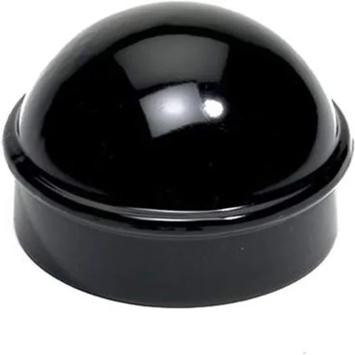 1 7/8 "Aluminio Chain Link Fence Round Style Main Post Cap - Powder Coated Black