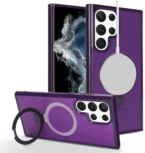 Miniatura 11 de Cavor Funda para teléfono Samsung Galaxy S22 Ultra para hombre, compatible con MagSafe, S22 Ultra con soporte, funda ultra magnética para Samsung A
