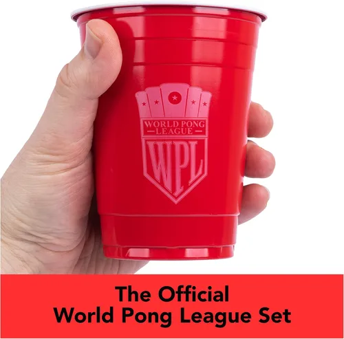Miniatura 4 de Post Malone World Pong League Juego de beber cerveza para despedida de soltero juegos al aire libre con vasos de plástico y bolas de ping pong