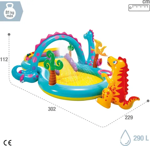 Miniatura 3 de Nueva tienda Intex Dinoland centro de juegos hinchable niños Piscina por amor Groenlandia