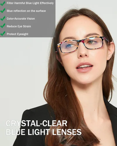 Miniatura 8 de Lentes de lectura elegantes para mujer, lectores con bloqueo de luz azul, anteojos para mujer, tramposos