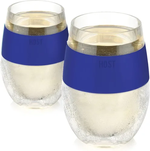 Miniatura 20 de Host Set de Tazas para Vino Congelables de 2 - Tazas de Plástico de Doble Pared Aisladas para Enfriar Vino con Gel Congelable, Vasos de Vino