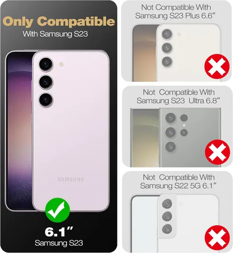 Miniatura 2 de Dexnor Funda de cuerpo completo para Samsung Galaxy S23 5G/6.1 pulgadas, marco frontal extra, protección de grado militar, protector de pantalla