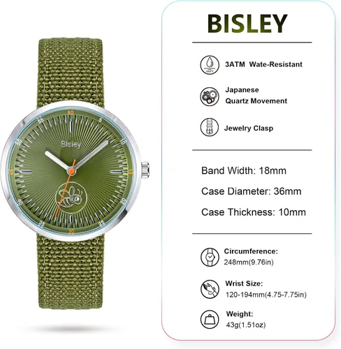 Miniatura 5 de Relojes deportivos impermeables para mujer, correa de nailon, reloj analógico de cuarzo, regalo para niñas y señoras