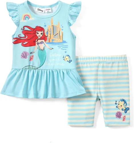 Miniatura 25 de Disney Minnie Mouse - Conjunto de sudadera con manga larga y leggings de princesa Frozen, Marvel para niñas pequeñas, 2 piezas, tallas 2-6 años