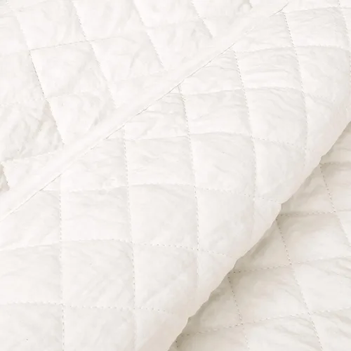 Miniatura 3 de Lush Decor Ava - Juego de colcha de 3 piezas con diseño de diamantes, tamaño King, color blanco
