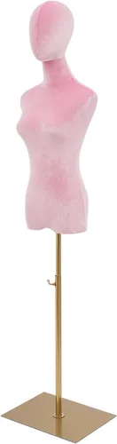 Miniatura 13 de Vestido de maniquí femenino con forma de torso, cuerpo de maniquí de costura ajustable de 63 a 81 pulgadas con soporte de metal y cabeza