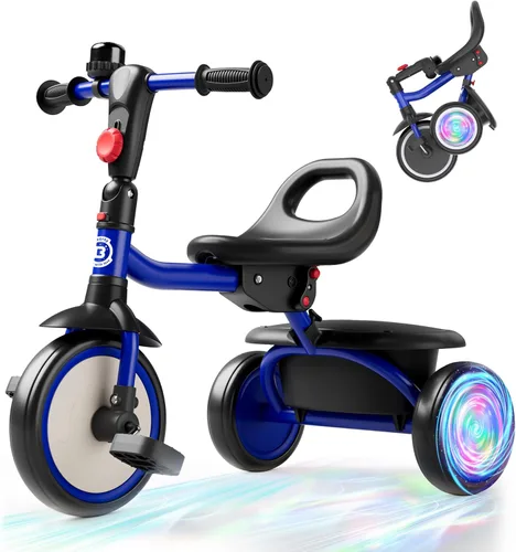 Miniatura 12 de besrey Triciclo para niños pequeños con campana, triciclo para niños de 18 meses a 5 años, triciclo para niños, bicicleta para niños de 1.5 a 5