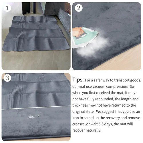 Miniatura 9 de Huloo Sleep Alfombra de Juego para Bebés para el Piso, Espesor de 1.3" de Espuma Elástica, Alfombra de 50"×74" para Pecho, Repelente al Agua, Gris