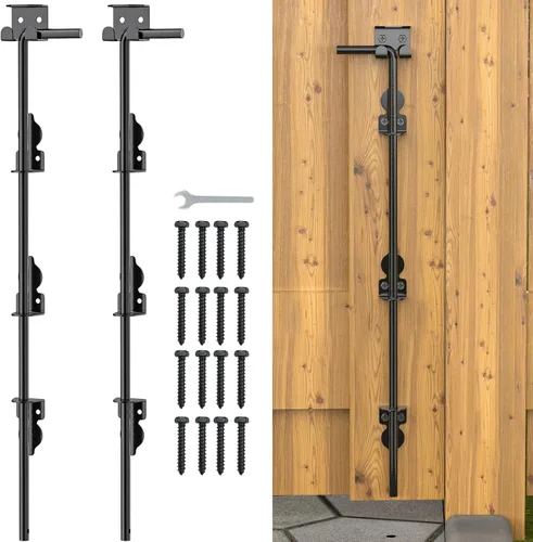 Miniatura 10 de FMhotu Pestillo de Caída de 36 Pulgadas para Puerta, Pestillo de Puerta Resistente para Cercas de Madera y Puertas de Metal, Herraje Tope de Suelo
