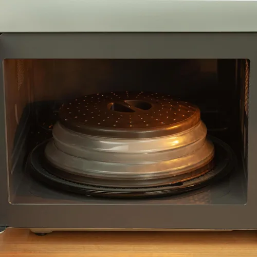 Miniatura 8 de Tapa para microondas con alfombrilla de silicona – Plegable, con ventilación, reutilizable, protector de alimentos y cubierta para platos
