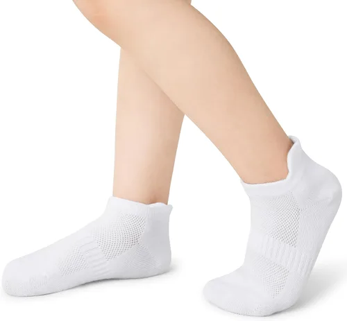 Miniatura 5 de Calcetines de tobillo para niños y niñas par con zapatillas de deporte - Calcetines deportivos suaves de algodón para niños