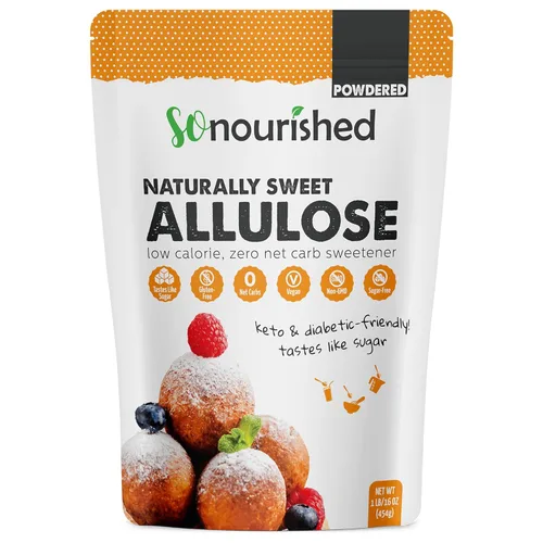 Miniatura 6 de So Nourished Edulcorante de alulosa en polvo, sustituto de azúcar cetogénico, 0 calorías, 0 carbohidratos netos, sin OMG (5 libras / 80 onzas)