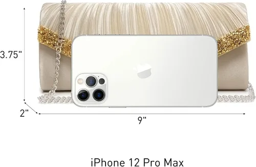 Miniatura 50 de Dasein Bolsos de mano para mujer, bolsos de noche formales con diamantes de imitación para boda, fiesta, baile de graduación, bolso elegante