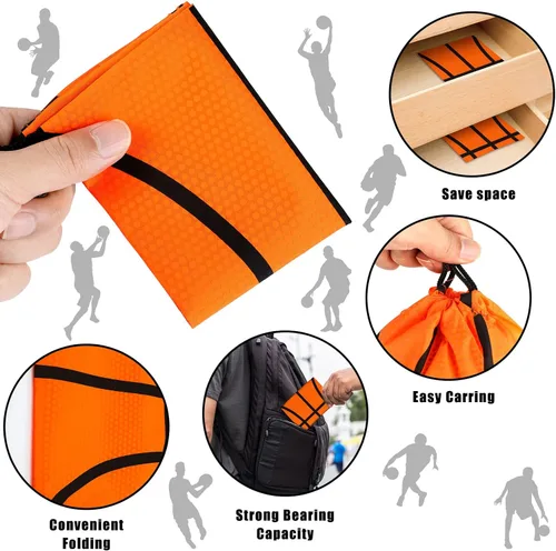 Miniatura 4 de Shappy 12 bolsas de baloncesto con cordón, pequeñas bolsas deportivas a granel, mochila para golosinas para bailes, fiestas de cumpleaños, regalos