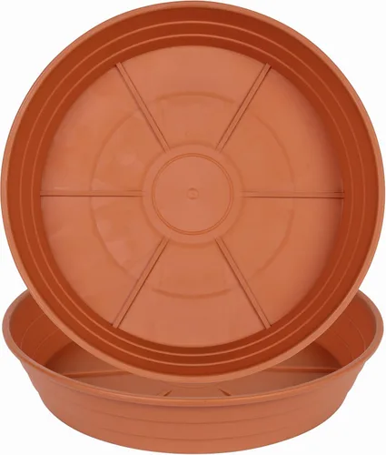 Miniatura 16 de Plato para macetas de 10 a 25 pulgadas, bandejas de riego extra profundas para macetas, bandeja de drenaje pesada para interiores sin agujeros, 4