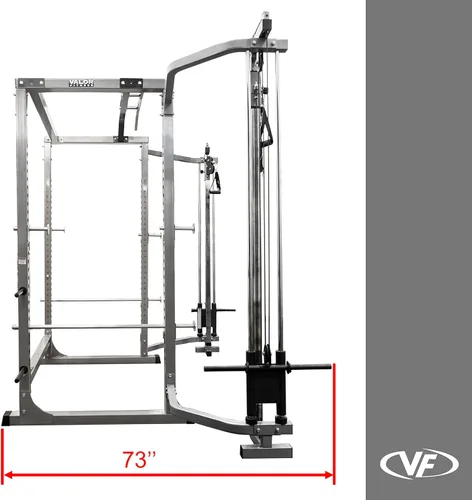 Miniatura 3 de Valor Fitness BD-11 - Estante de potencia resistente con barra de dominadas cromada y jaula de potencia Optins para un gimnasio completo en casa