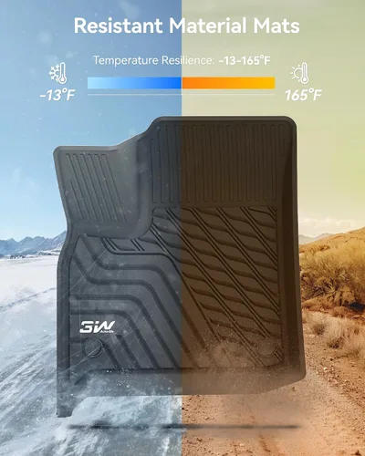 Miniatura 4 de 3W Alfombrillas personalizadas para Chevrolet Traverse 2018-2023, TPE para todo tipo de clima, Chevy Traverse revestimiento de piso de primera y 2da
