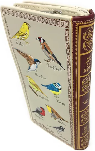Miniatura 4 de Shag Wear Cartera de pájaro para mujer 7", Libro de Aves Beige, Moderno