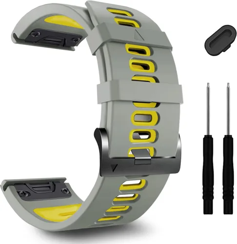 Miniatura 14 de ZPJPPLX 26mm Correas de reloj de fácil ajuste para tactix 8 Fenix 8 51mm 7X Pro 6X 5X, correas deportivas de silicona suave compatibles para Garmin