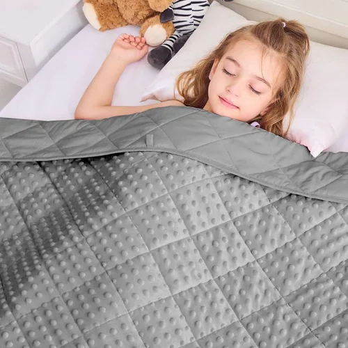 Miniatura 10 de yescool Manta de regazo con peso de 2 libras, manta de regazo pequeña, manta de regazo con peso, manta de regazo con calefacción de enfriamiento