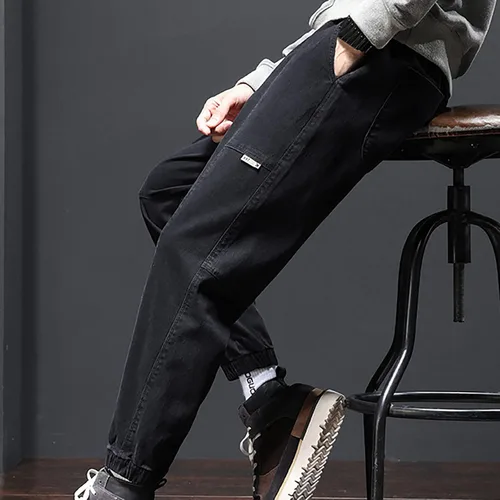Miniatura 3 de GIERIDUC Pantalones deportivos de pierna ancha para hombre, pantalones de golf para hombre, ajuste relajado, plisados, delanteros, rectos
