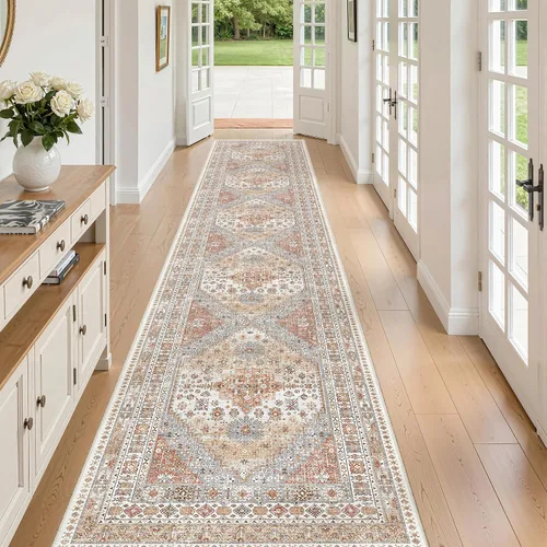 Miniatura 20 de zesthome Alfombra antideslizante para pasillos - Alfombra de pasillo 2x8 para dormitorio, alfombra lavable con respaldo de goma, alfombra suave
