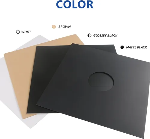 Miniatura 6 de VKheroKV GU-YO - Fundas de papel kraft gruesas y duraderas para grabar LP, cartón, con agujero central, paquete de 10 (12 pulgadas)