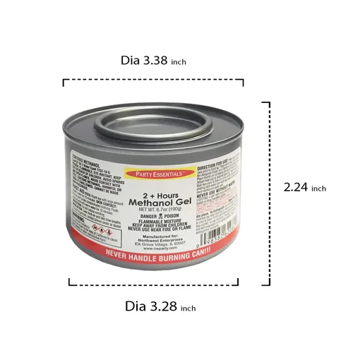 Miniatura 4 de Party Essentials - Kit de servicio para fiesta con calientaplatos y utensilios para servir, kit de repuestos, latas de combustible para calentar