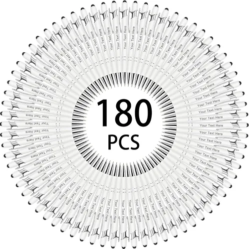 Miniatura 31 de Hasta 500 bolígrafos personalizados a granel, bolígrafo grabado personalizado con punta de lápiz capacitivo, carcasa multicolor retráctil, bolígrafo