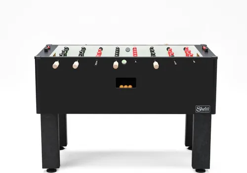 Miniatura 2 de Pro Foos II Deluxe: mesa de futbolín de tamaño reglamentario para adultos, varillas de acero inoxidable y asas de madera