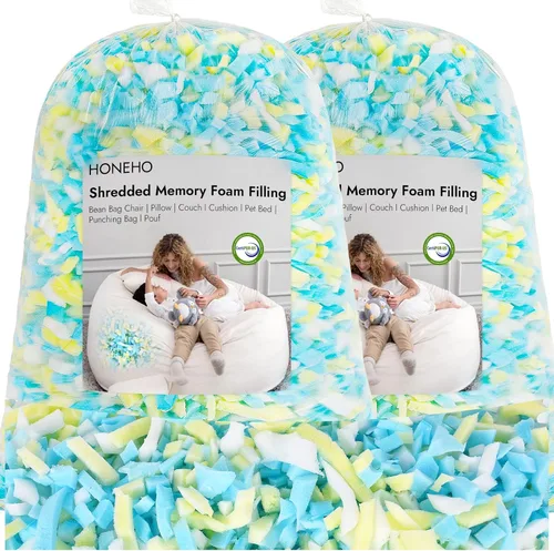 Miniatura 30 de Relleno de espuma viscoelástica de gel triturado de 2.48 libras, cómodo y suave, para almohada refrescante, puf, cama de perro, cojín de sofá