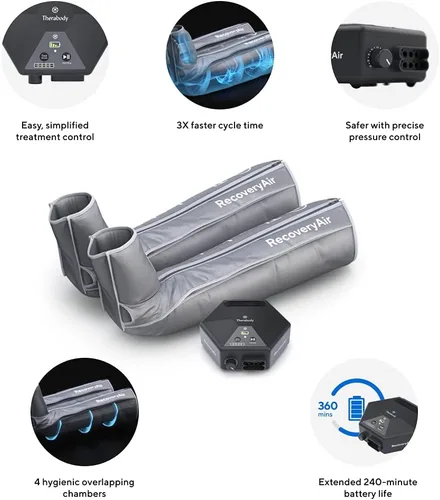 Miniatura 2 de Therabody RecoveryAir Prime - Botas de masaje neumáticas - Compresión avanzada simplificada para todos - Masaje de tejido profundo de los músculos