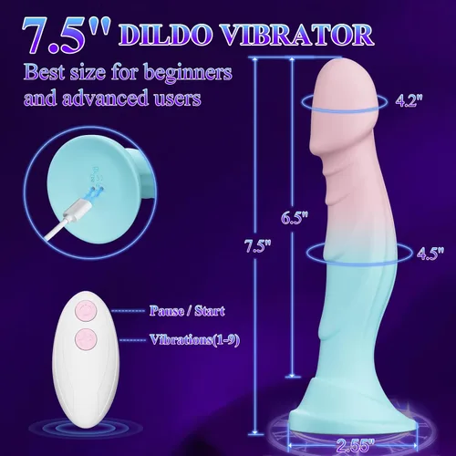 Miniatura 6 de Consolador de juguetes sexuales para mujer, consolador realista de silicona de 7.5 pulgadas con ventosa para mujeres, vagina, sexo anal, 9